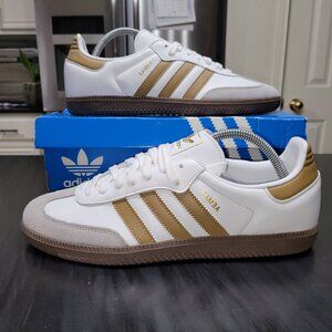 Adidas Samba Originals OG White Brown Desert Colorway Gum Sole